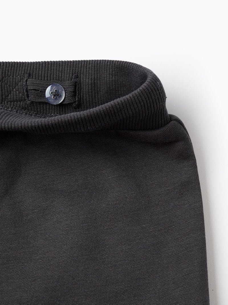 Jogpant en coton polyester peigné avec Poches Cargo Gris foncé - Kiabi