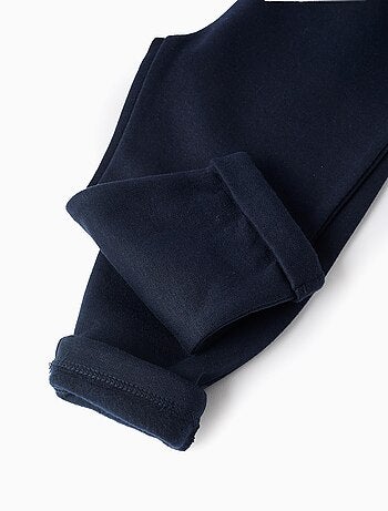 Jogpant en coton polyester peigné avec Taille Paperbag