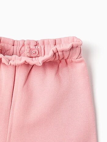 Jogpant en coton polyester peigné avec Taille Paperbag