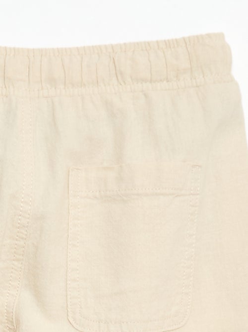 Jogpant en lin mélangé - Kiabi