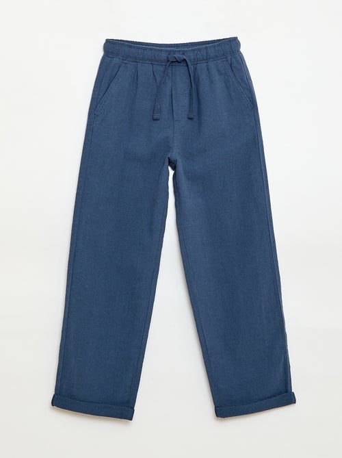 Jogpant en lin mélangé - Kiabi