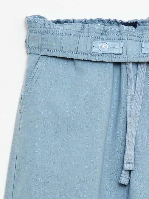 Jogpant en lin mélangé - Kiabi