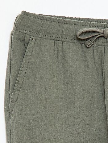 Jogpant en lin mélangé