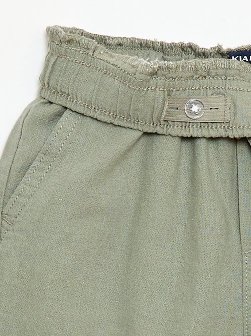 Jogpant en lin mélangé - Kiabi