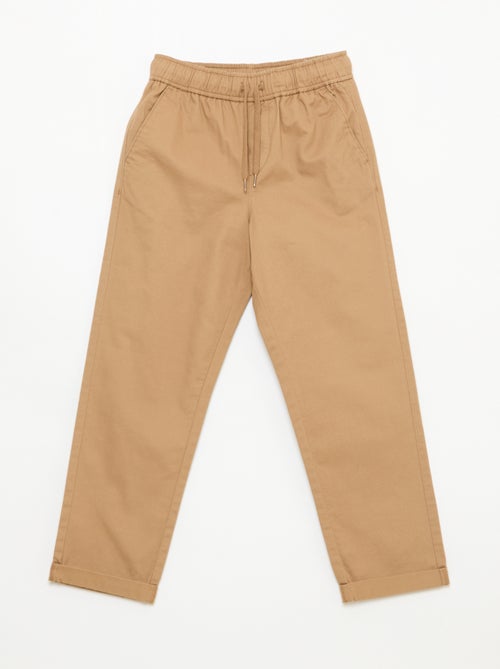 Jogpant uni avec ourlets - Kiabi