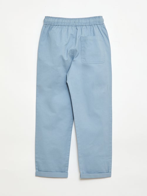 Jogpant uni avec ourlets - Kiabi