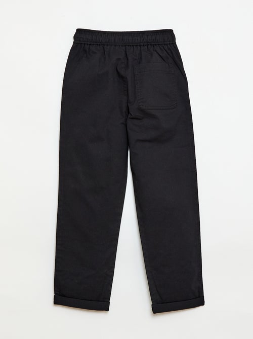 Jogpant uni avec ourlets - Kiabi