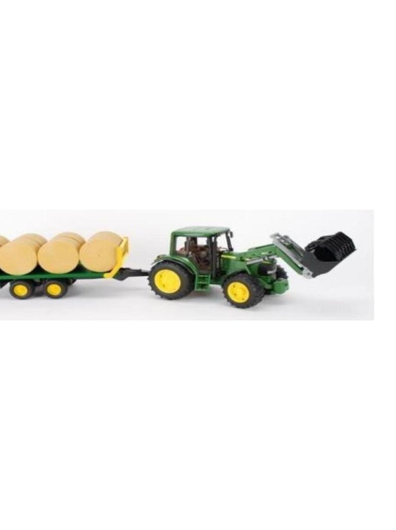 John Deere 6920 avec chargeur frontal et ballots de paille N/A - Kiabi