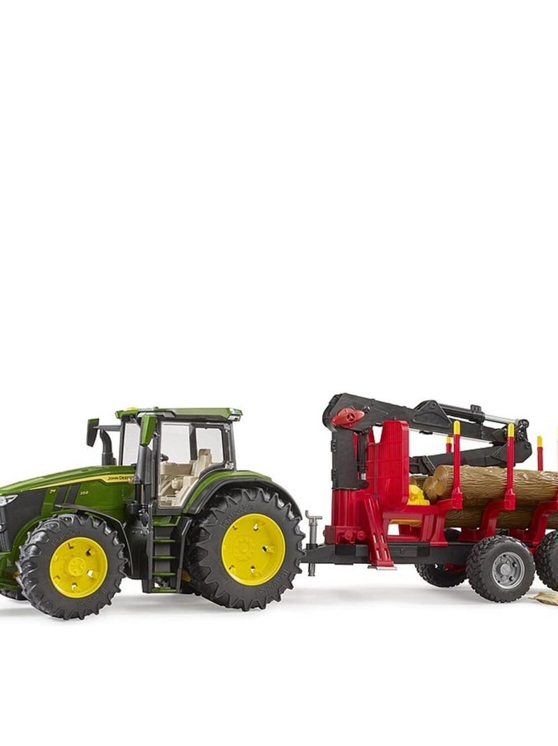 John Deere 7R avec remorque forestière et 4 troncs d'arbre N/A - Kiabi