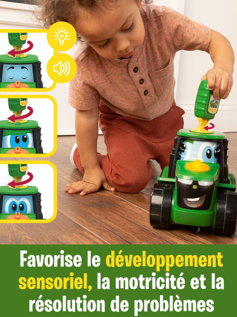 Johnny tracteur key & go -  interactif dès 18 mois Vert - Kiabi