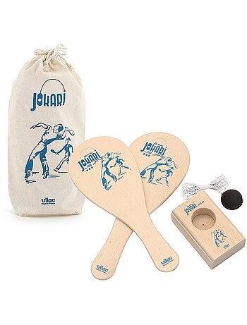 Jokari bois massif en sac coton