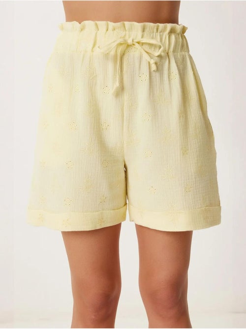 Joli mini-short taille haute à cordon de serrage avec détail de bordure istanbul - Kiabi Joli mini-short taille haute à cordon de serrage avec détail de bordure istanbul - Kiabi