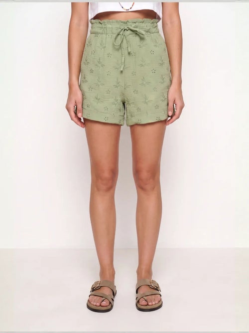Joli mini-short taille haute à cordon de serrage avec détail de bordure istanbul - Kiabi Joli mini-short taille haute à cordon de serrage avec détail de bordure istanbul - Kiabi