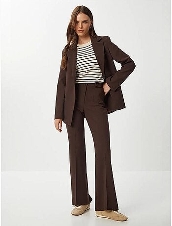 Joli pantalon évasé taille haute avec fermeture éclair istanbul