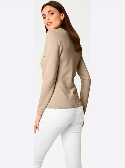 Joli Pull Basique à Encolure En V - Taille Standard - helline - Kiabi