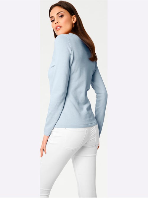 Joli Pull Basique à Encolure En V - Taille Standard - helline - Kiabi