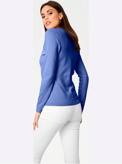 Joli Pull Basique à Encolure En V - Taille Standard - helline - Kiabi