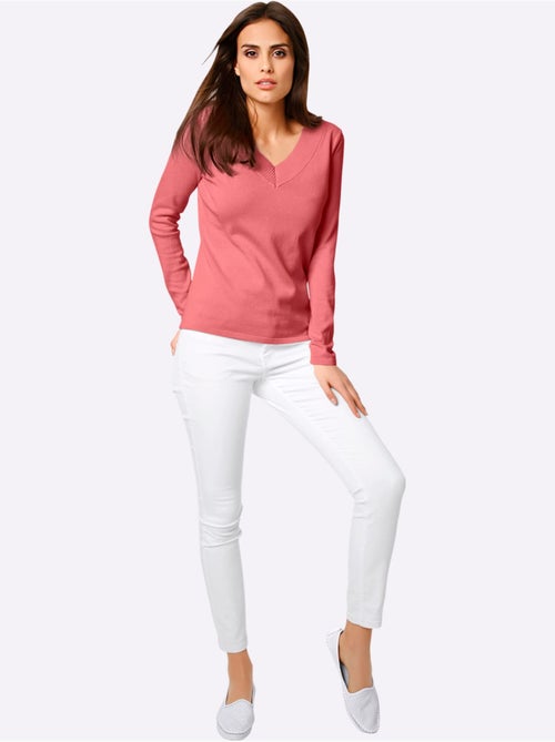 Joli Pull Basique à Encolure En V - Taille Standard - helline - Kiabi