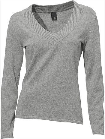 Joli Pull Basique à Encolure En V - Taille Standard - helline