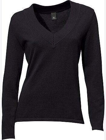 Joli Pull Basique à Encolure En V - Taille Standard - helline