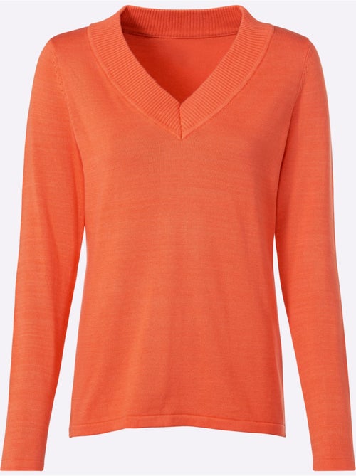 Joli Pull Basique à Encolure En V - Taille Standard - helline - Kiabi