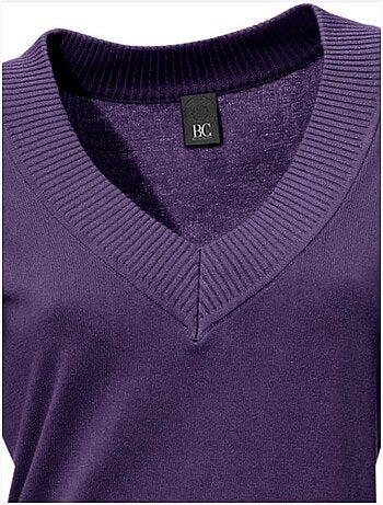 Joli Pull Basique à Encolure En V - Taille Standard - helline