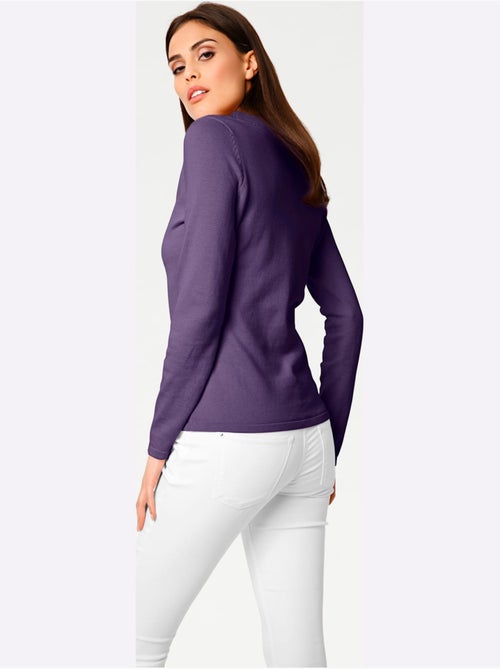 Joli Pull Basique à Encolure En V - Taille Standard - helline - Kiabi