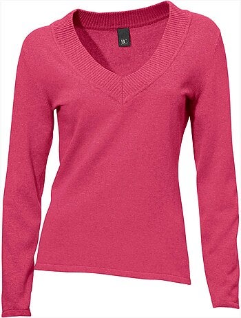Joli Pull Basique à Encolure En V - Taille Standard - helline