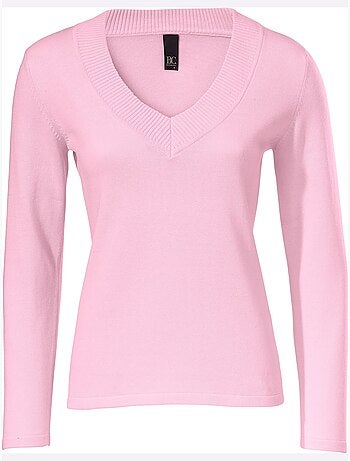 Joli Pull Basique à Encolure En V - Taille Standard - helline