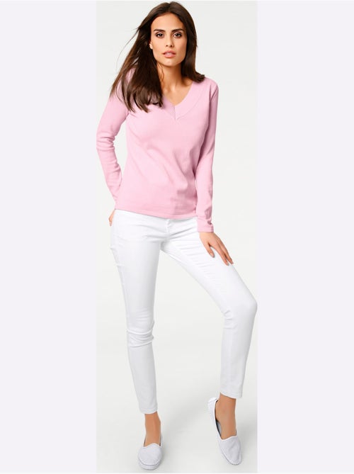 Joli Pull Basique à Encolure En V - Taille Standard - helline - Kiabi