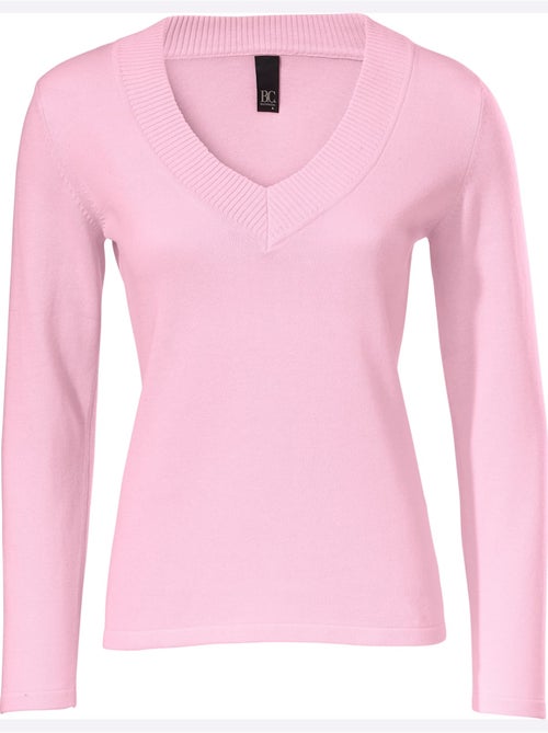 Joli Pull Basique à Encolure En V - Taille Standard - helline - Kiabi