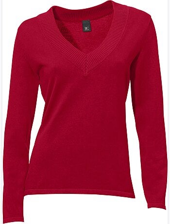 Joli Pull Basique à Encolure En V - Taille Standard - helline