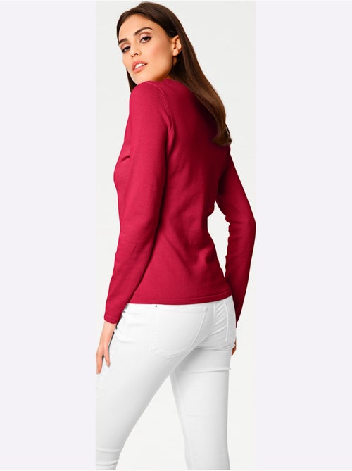 Joli Pull Basique à Encolure En V - Taille Standard - helline - Kiabi