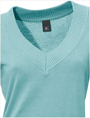 Joli Pull Basique à Encolure En V - Taille Standard - helline