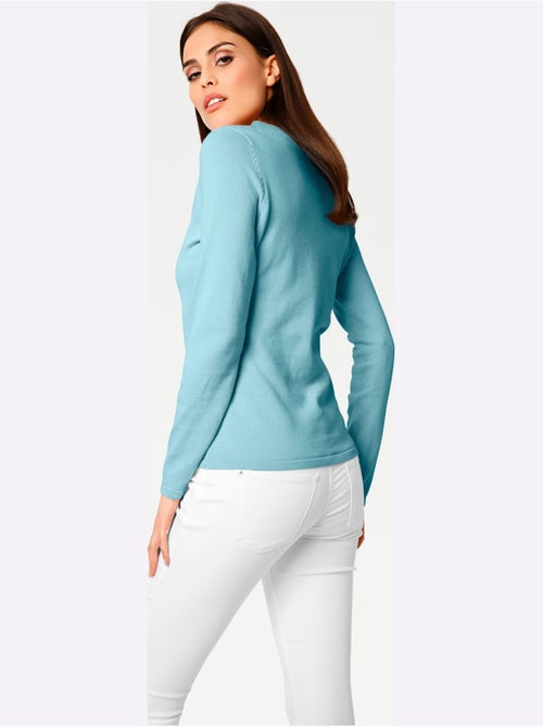 Joli Pull Basique à Encolure En V - Taille Standard - helline - Kiabi