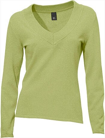 Joli Pull Basique à Encolure En V - Taille Standard - helline