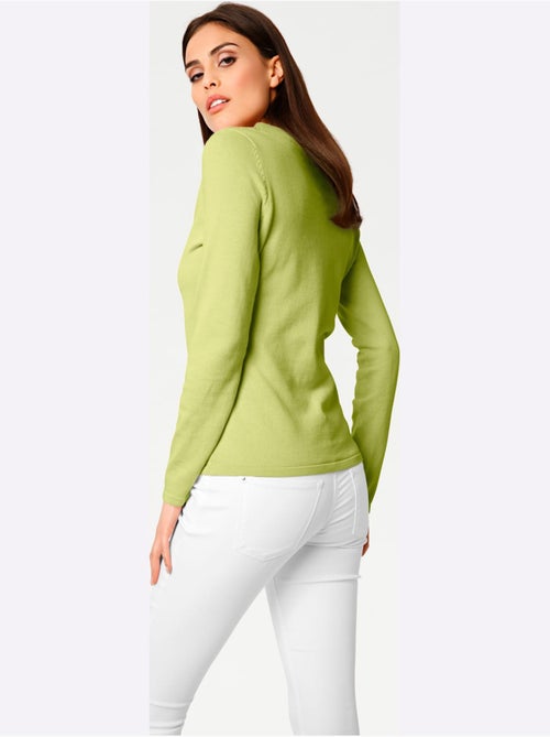 Joli Pull Basique à Encolure En V - Taille Standard - helline - Kiabi