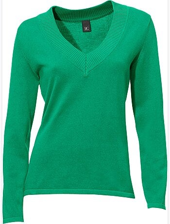 Joli Pull Basique à Encolure En V - Taille Standard - helline