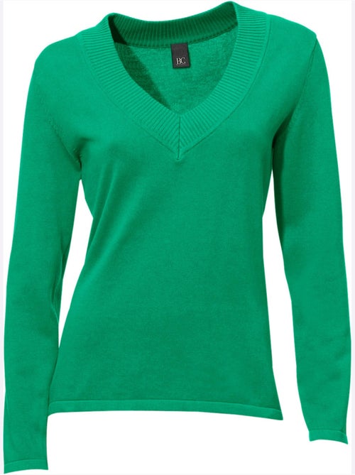 Joli Pull Basique à Encolure En V - Taille Standard - helline - Kiabi