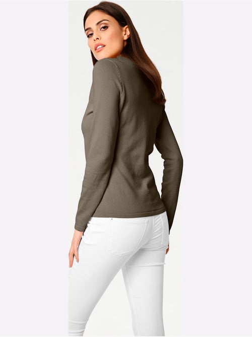 Joli Pull Basique à Encolure En V - Taille Standard - helline - Kiabi