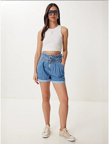 Joli short en jean taille haute avec poches istanbul