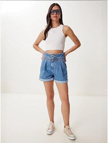 Joli short en jean taille haute avec poches istanbul