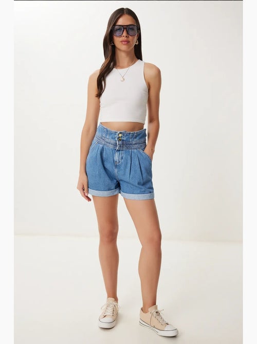 Joli short en jean taille haute avec poches istanbul - Kiabi Joli short en jean taille haute avec poches istanbul - Kiabi