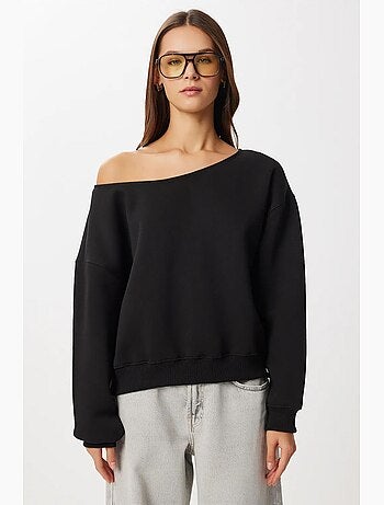 Joli sweat-shirt à enfiler à col asymétrique istanbul
