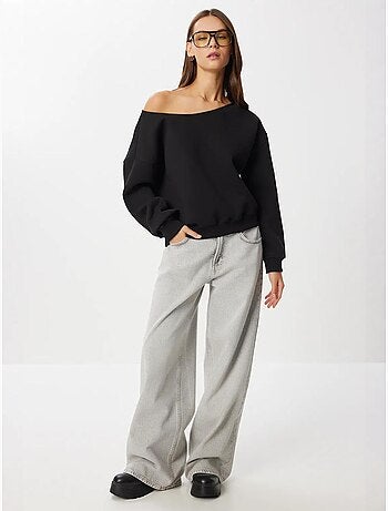 Joli sweat-shirt à enfiler à col asymétrique istanbul