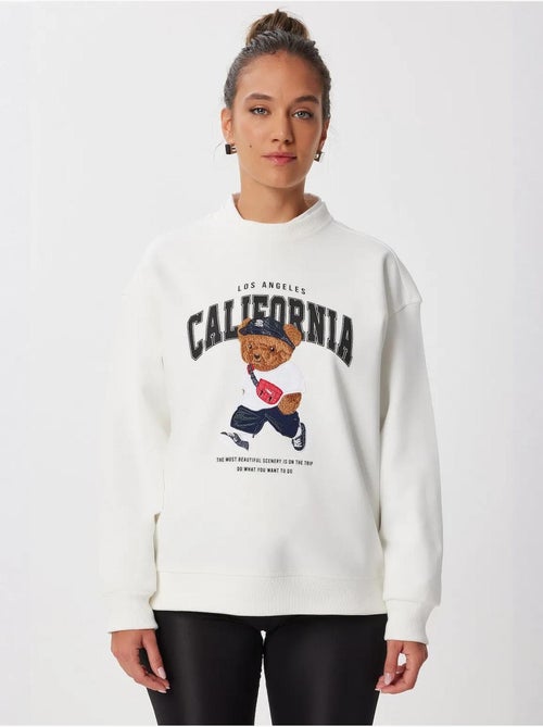 Joli sweat-shirt long imprimé à col rond istanbul - Kiabi Joli sweat-shirt long imprimé à col rond istanbul - Kiabi