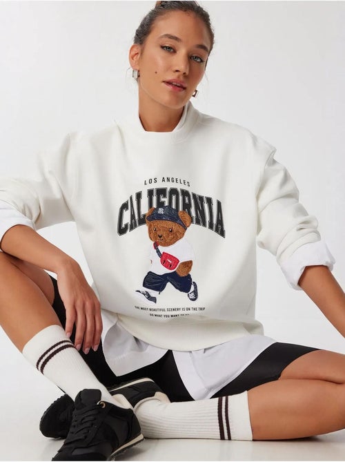 Joli sweat-shirt long imprimé à col rond istanbul - Kiabi Joli sweat-shirt long imprimé à col rond istanbul - Kiabi