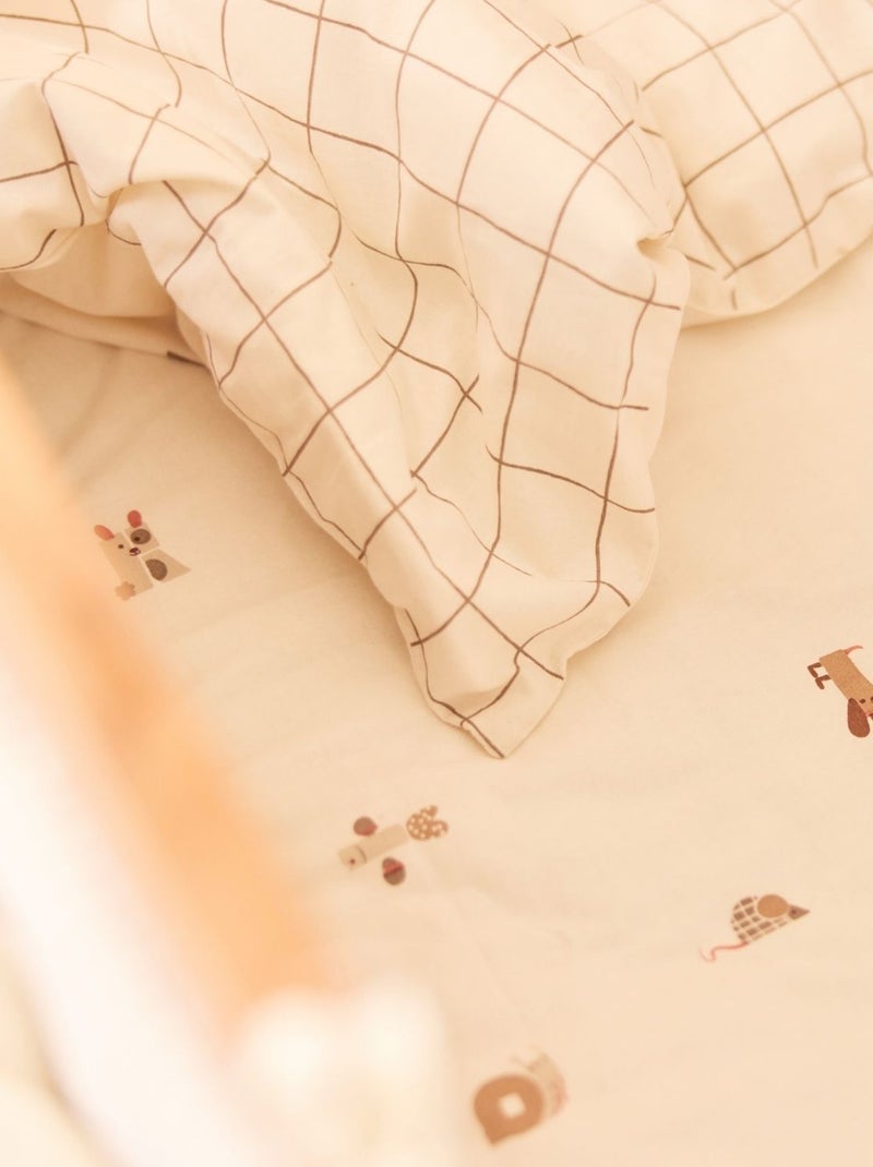 Jollein - Housse de couette + taie d'oreiller Beige - Kiabi