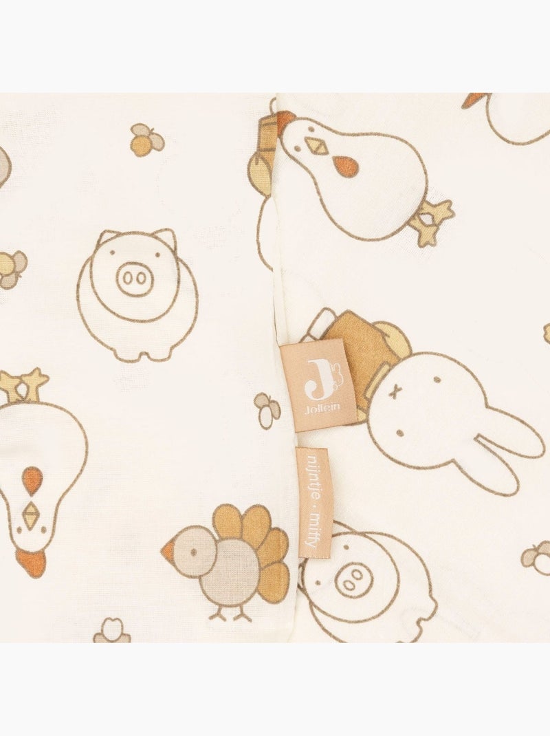 Jollein - Housse de couette + taie d'oreiller Beige - Kiabi