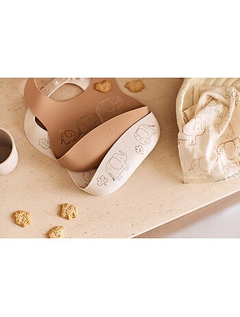 Jollein - Lot de 2 bavoirs en silicone